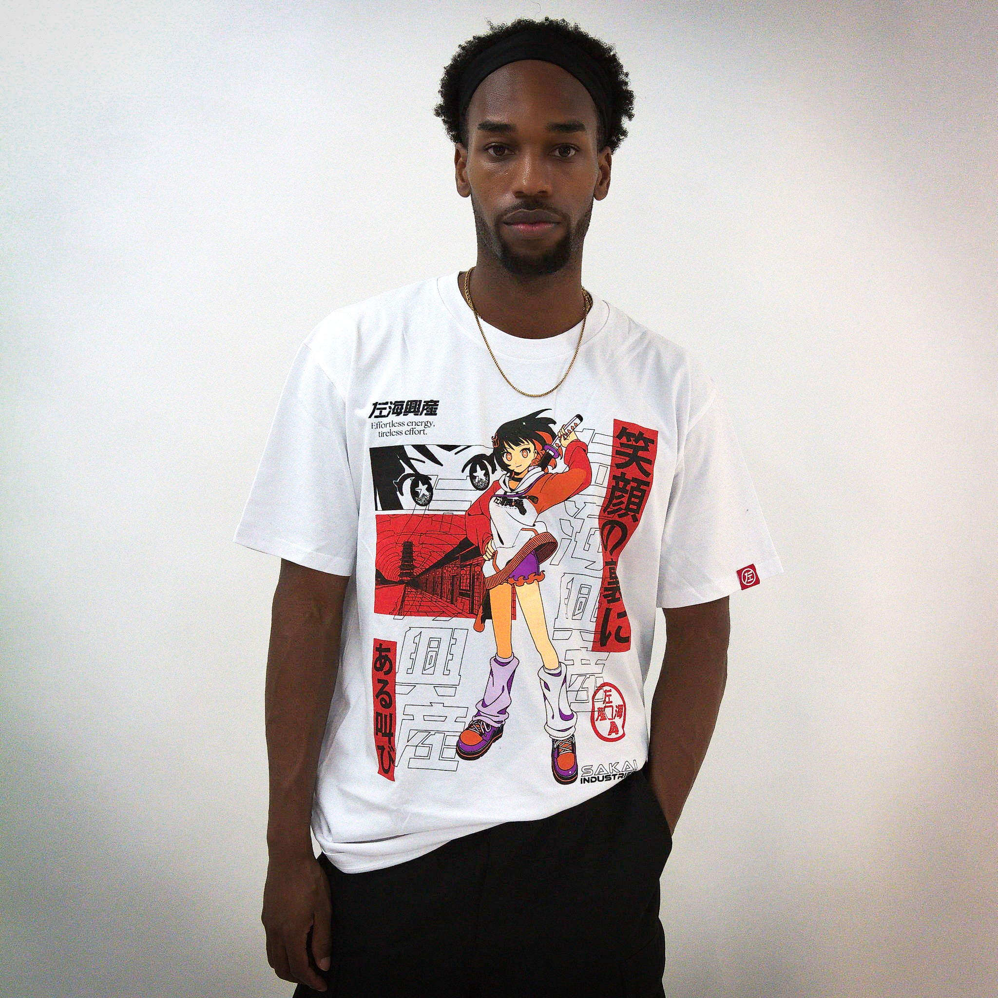Sakebi White Tee - Sakai Kousan – Qinocop Store